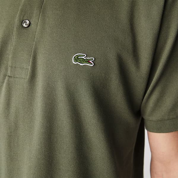 Lacoste Kortärmad Pikétröja Classic Fit L.12.12 Grönt L Man