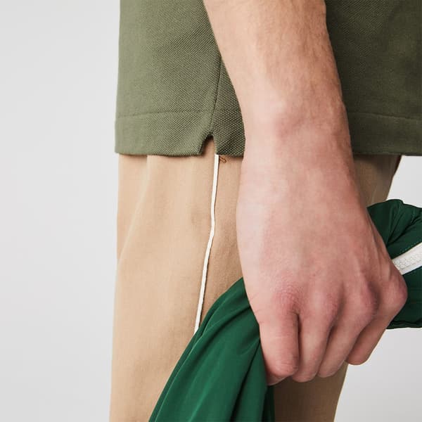 Lacoste Kortärmad Pikétröja Classic Fit L.12.12 Grönt L Man