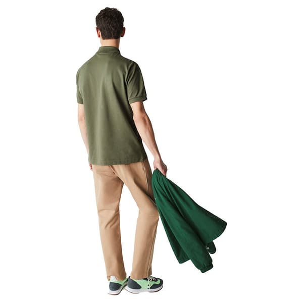 Lacoste Kortärmad Pikétröja Classic Fit L.12.12 Grönt L Man