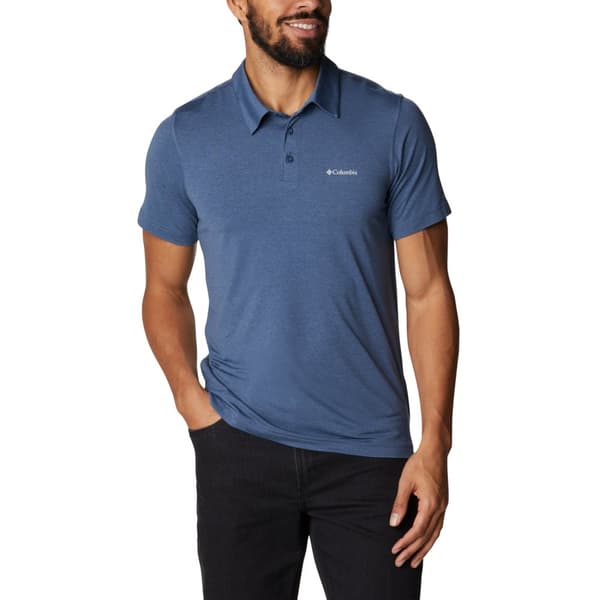 Columbia Tech Trail Polo Shirt 1768701479, Man, T-shirt, Blå Blue M
