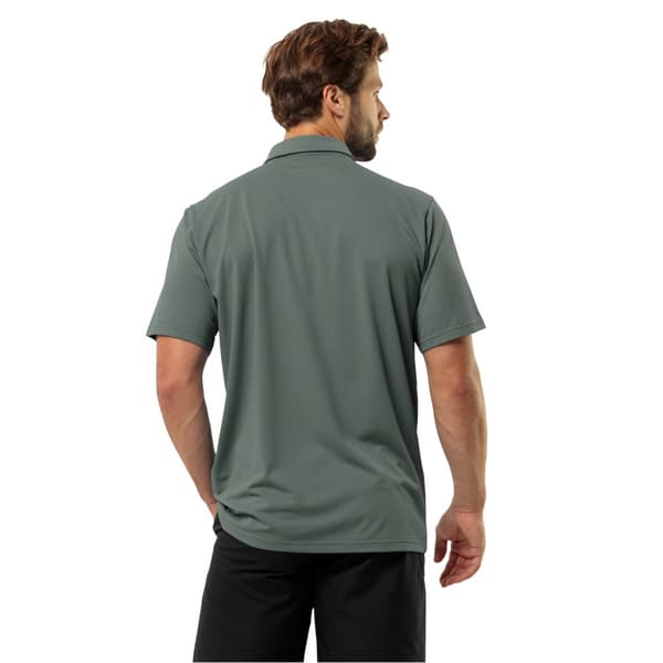 Jack Wolfskin Delfami Polo Shirt 1809801-4311, Man, T-shirt, Grön