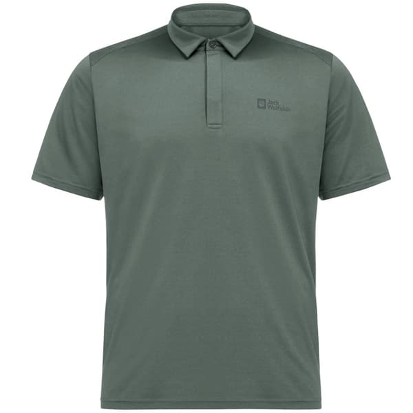 Jack Wolfskin Delfami Polo Shirt 1809801-4311, Man, T-shirt, Grön Green M