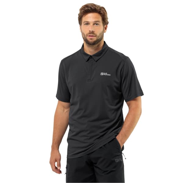 Jack Wolfskin Delfami Polo Shirt 1809801-6000, Man, T-shirt, Svart