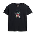 Miniatyrbillede 2 af 6: Superdry Tattoo Embroidered Fitted T-shirt Med Korte ærmer Sort L Kvinde