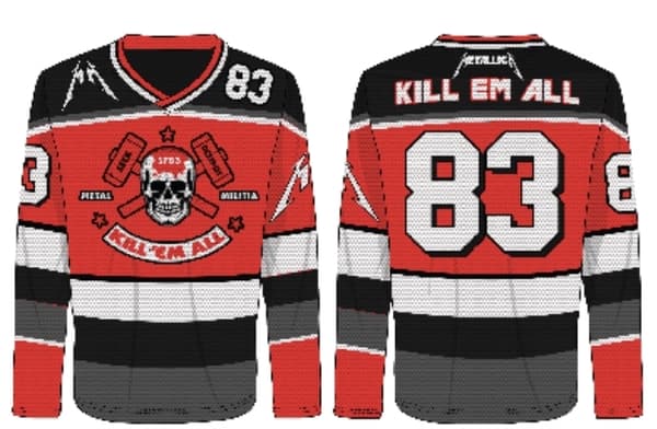 Metallica: Kill 'Em All 83 - Amplified Hockey Jersey Medium