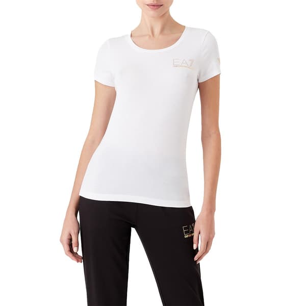 Ea7 Emporio Armani 8ntt65 T-shirt Med Korta ärmar Vit M Kvinna