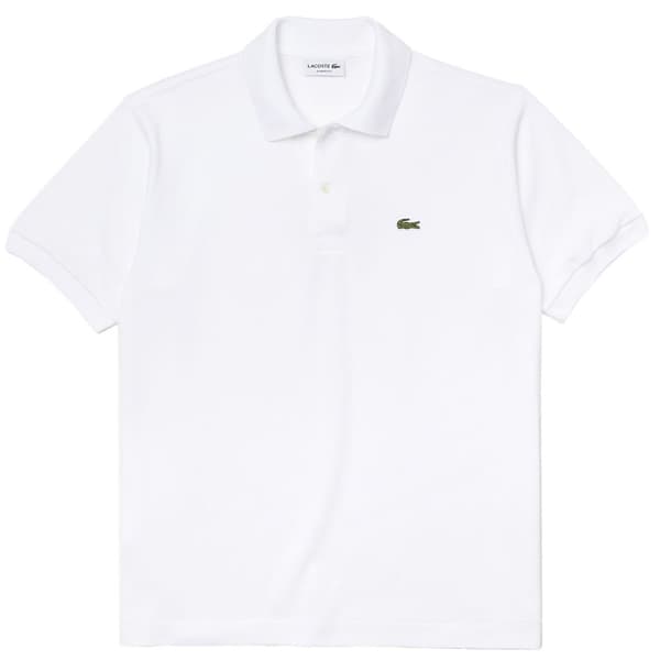 Lacoste Kortärmad Pikétröja Caiman Vit 2XL Man
