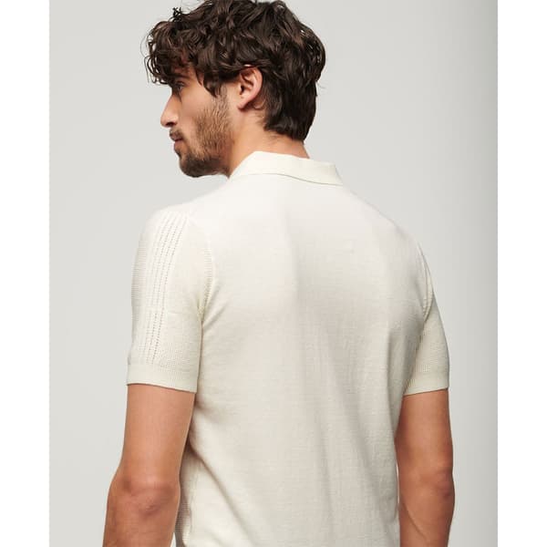 Superdry Kortärmad Piké M1110390a Beige L Man