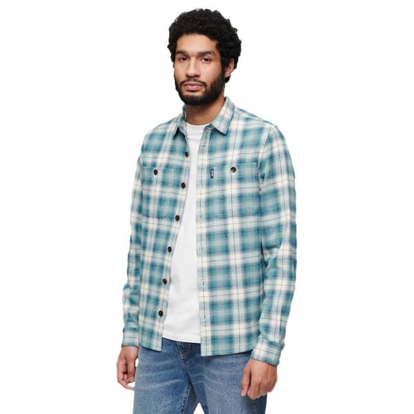 Superdry Skjorta Vintage Check Blå L Man