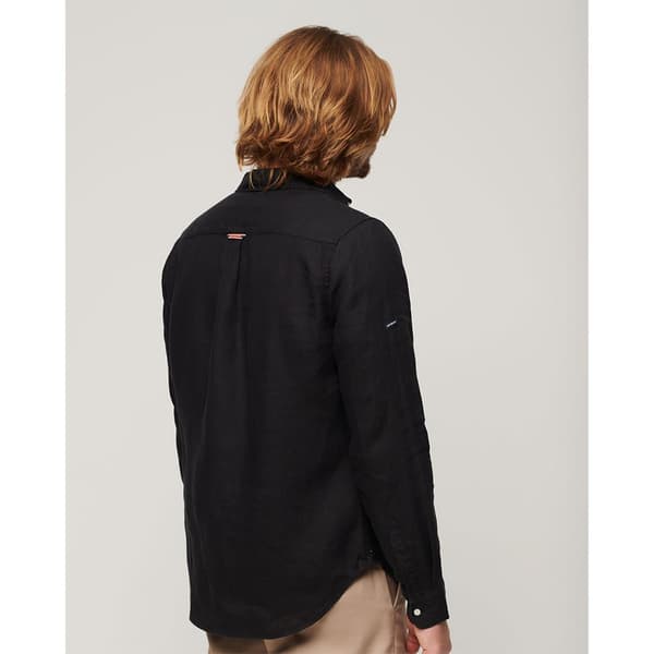 Superdry Pitkähihainen Paita Studios Casual Linen Musta L Mies