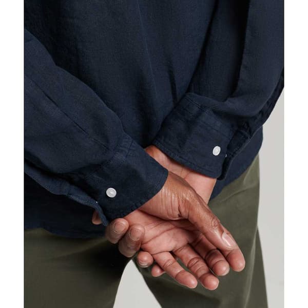 Superdry Långärmad Tröja Studios Casual Linen Brun L Man