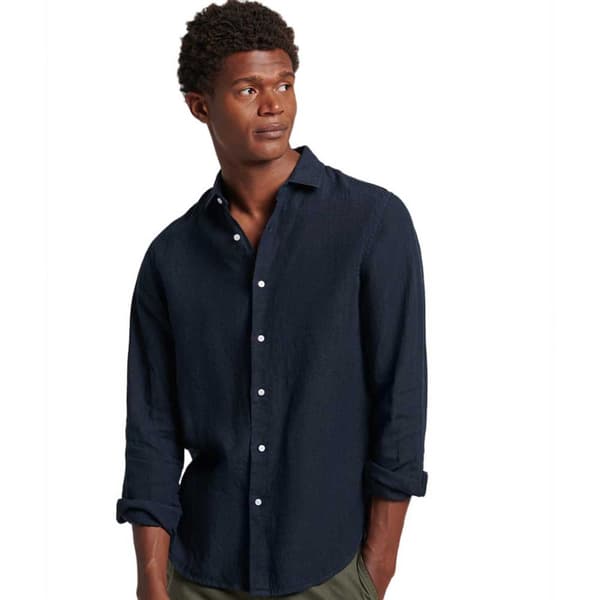Superdry Långärmad Tröja Studios Casual Linen Brun L Man