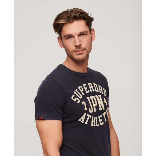Superdry Vintage Athletic Lyhythihainen T-paita Sininen L Mies