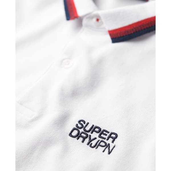 Superdry Kortärmad Piké Sportswear Relaxed Tipped Vit L Man