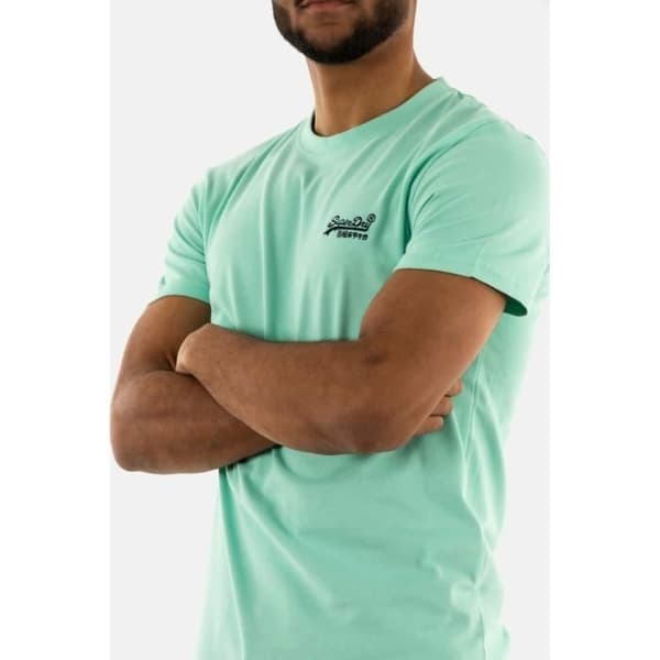 SUPERDRY herr-t-shirt - modell M1011245A 2MD - grön - korta ärmar - rundad krage