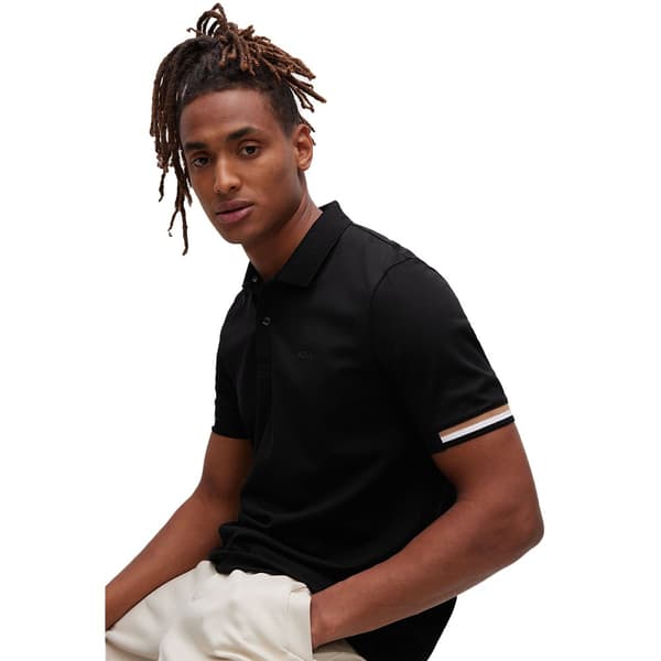 Boss Kortærmet Polo Parlay Sort 3XL Mand
