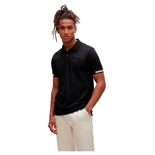 Boss Kortærmet Polo Parlay Sort 3XL Mand
