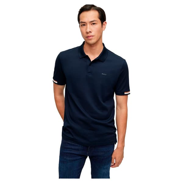 Boss Kortærmet Polo Parlay Sort 3XL Mand