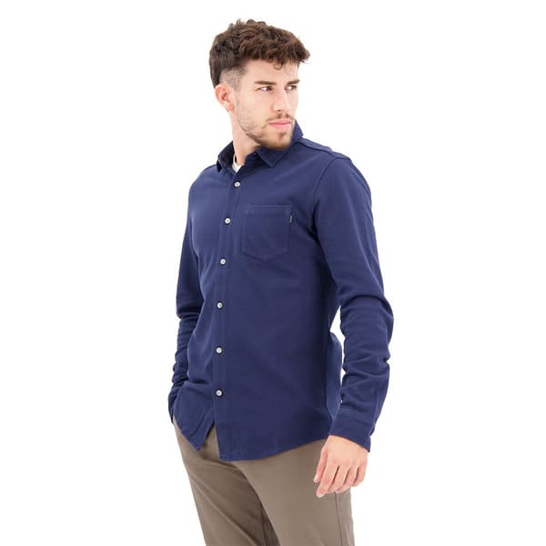 Dockers Långärmad Tröja Alpha 360 Button Up Blå XL Man