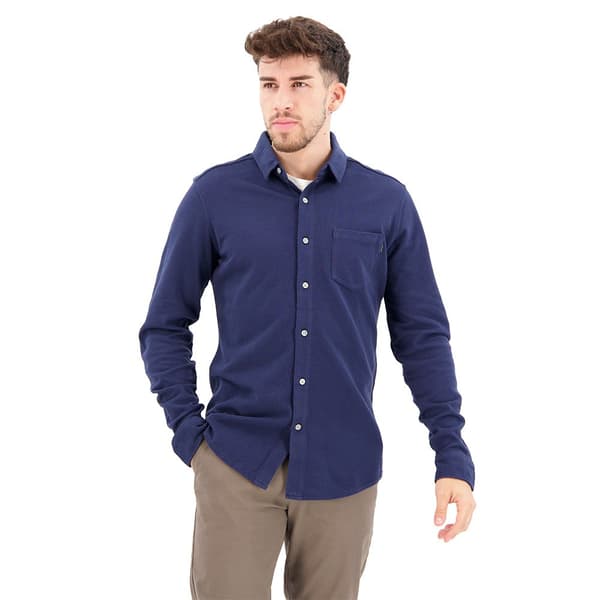 Dockers Långärmad Tröja Alpha 360 Button Up Blå XL Man