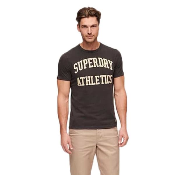 Superdry Vintage Athletic T-shirt Med Korta ärmar Svart M Man