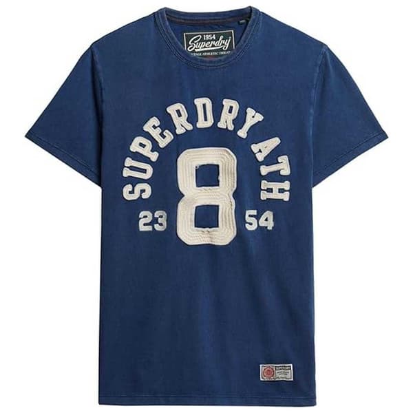 Superdry Vintage Athletic Lyhythihainen T-paita Sininen M Mies