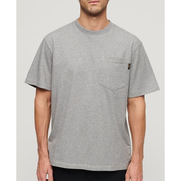 Superdry Contrast Stitch Pocket T-shirt Med Korta ärmar Grå 3XL Man
