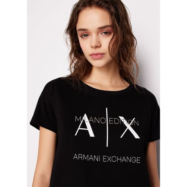 Armani Exchange 3dyt36_yj3rz Lyhythihainen T-paita Musta M Nainen
