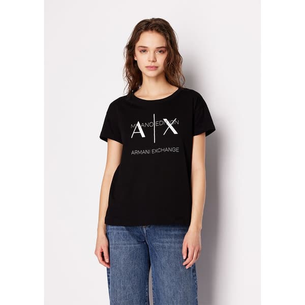 Armani Exchange 3dyt36_yj3rz Lyhythihainen T-paita Musta M Nainen