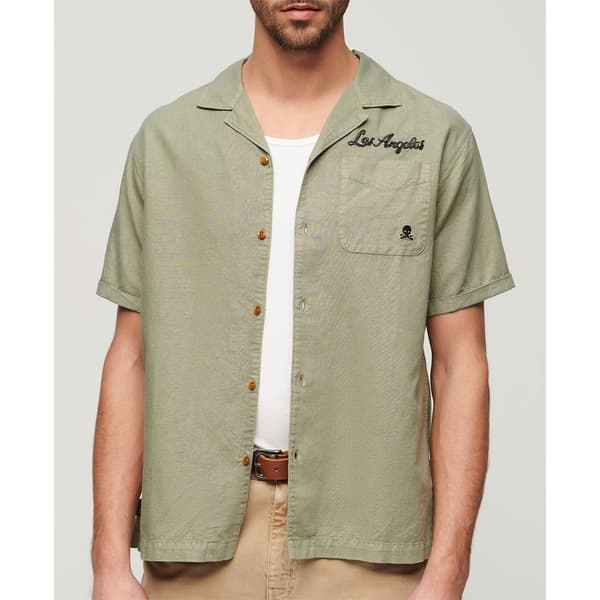 Superdry Kortärmad Tröja Vintage Resot Grönt L Man