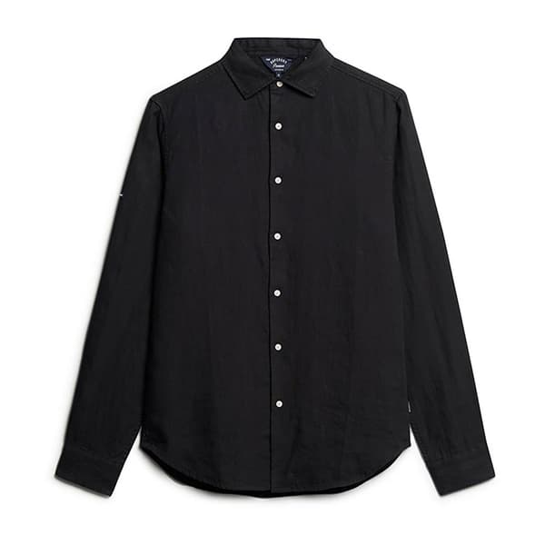 Superdry Långärmad Tröja Studios Casual Linen Svart S Man