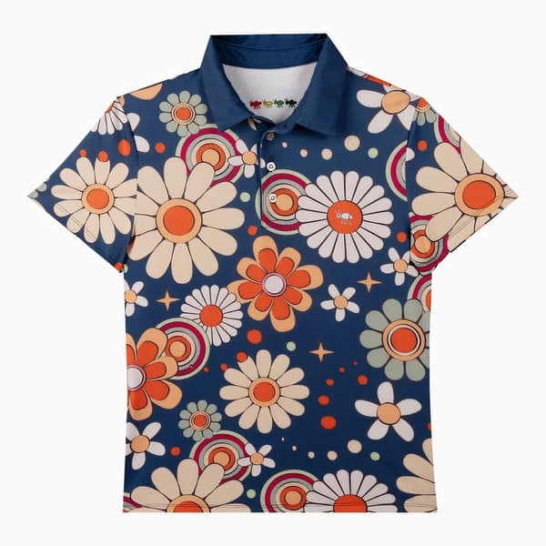 Oxy Golf Kortärmad Piké Big Flower Power  XS