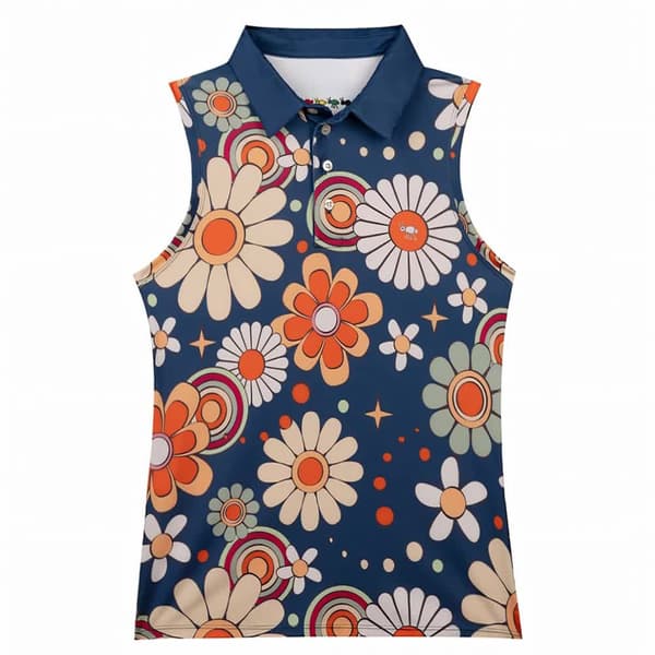 Oxy Golf ärmlös Piké Big Flower Power  L
