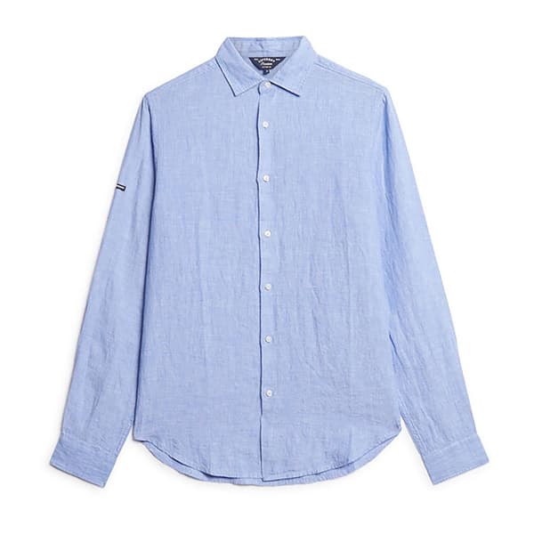 Superdry Långärmad Tröja Studios Casual Linen Blå 2XL Man