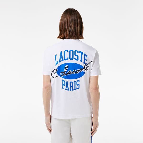 Lacoste Th8590 Lyhythihainen T-paita Valkoinen 4 Mies