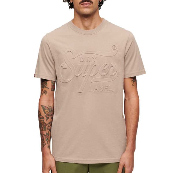 Superdry Embossed Archive Graphic T-shirt Med Korta ärmar Beige XL Man