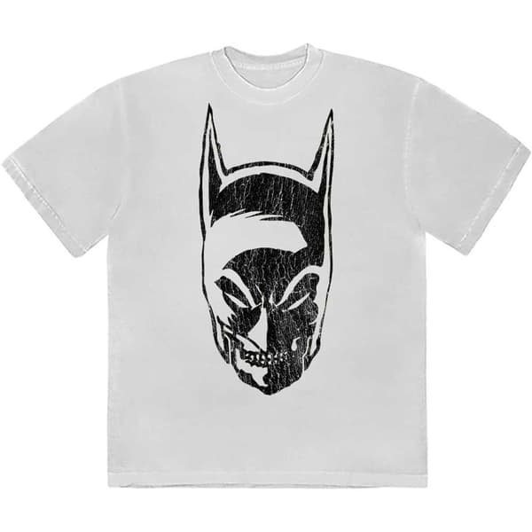 Batman Snarl Logo T Shirt White L