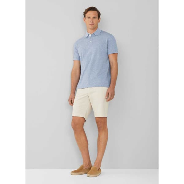 Hackett Kortärmad Piké Cott Linen Filafil Blå S Man
