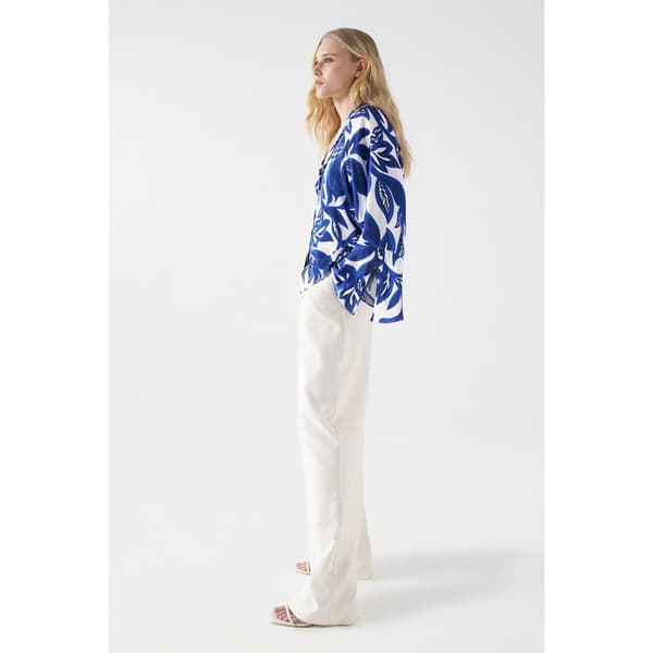 Salsa Jeans Långärmad Tröja Print Blå S Kvinna