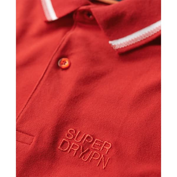 Superdry Kortärmad Piké Sportswear Relaxed Tipped Röd M Man