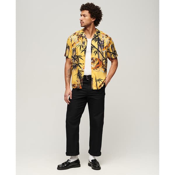 Superdry Kortärmad Tröja Hawaiian Resort Gul XL Man