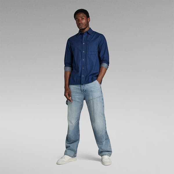 G-star Långärmad Tröja 1-pocket Regular Fit Blå M Man