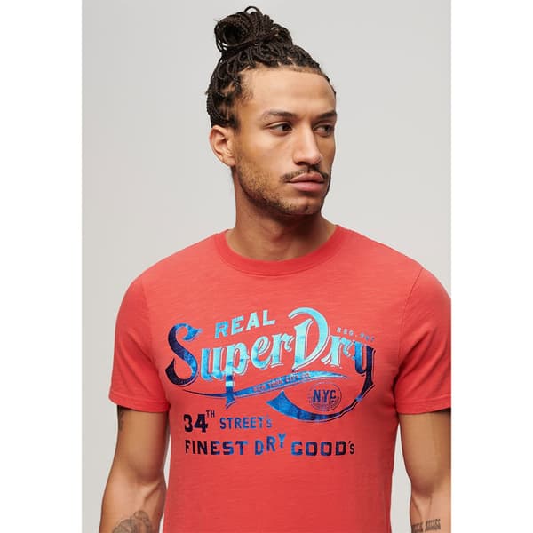 Superdry Metallic Workwear Graphic T-shirt Med Korta ärmar Orange XL Man
