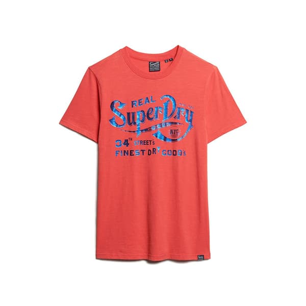 Superdry Metallic Workwear Graphic T-shirt Med Korta ärmar Orange XL Man