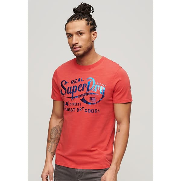Superdry Metallic Workwear Graphic T-shirt Med Korta ärmar Orange XL Man