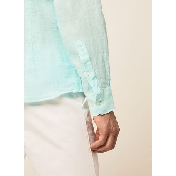 Hackett B Langærmet Skjorte Garment Dyed Grøn S Mand
