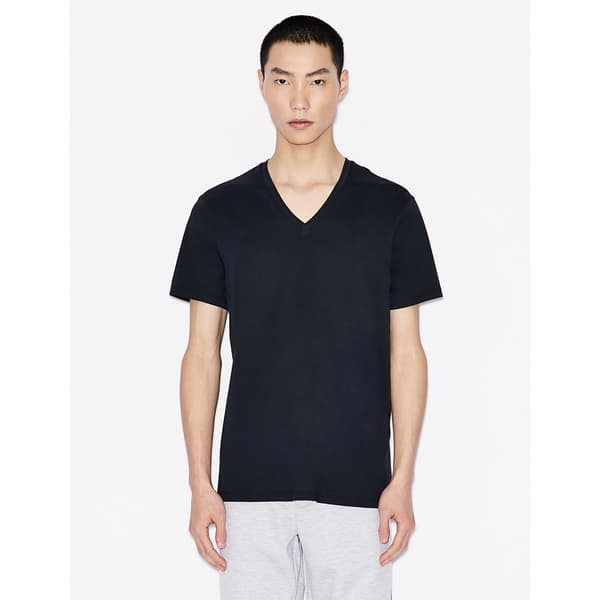 Armani Exchange 8nzt75_zja5z Kortärmad T-shirt Med V-ringning Blå L Man