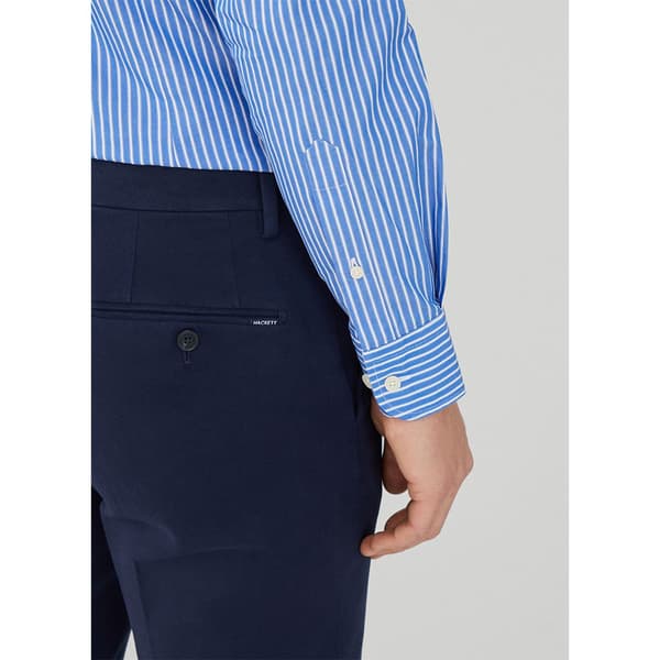 Hackett Poplin Class Stripe Skjorta Med Långa ärmar Blå 2XL Man