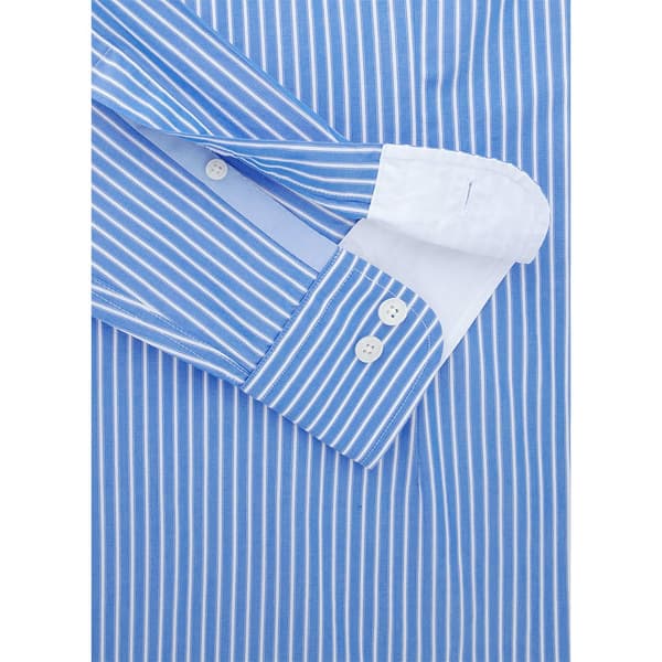 Hackett Poplin Class Stripe Skjorta Med Långa ärmar Blå 2XL Man