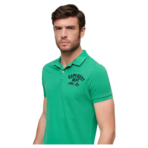 Superdry Vintage Superstate Lyhythihainen Pikeepaita Vihreä XL Mies